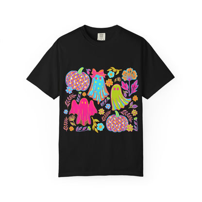 Colorful Halloween T-Shirt, Unisex Spooky Tee, Ghost & Pumpkin Design, Fall Festival Wear, Halloween Costume Alternative, Gift for [...]