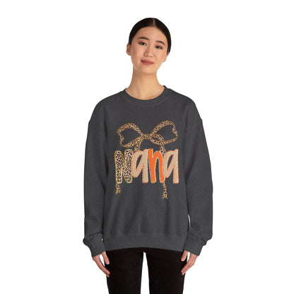 Leopard Print Nana Crewneck Sweatshirt, Cozy Gift for Grandmothers, Perfect for Birthdays, Mother's Day, Family Gatherings, Casual Wear