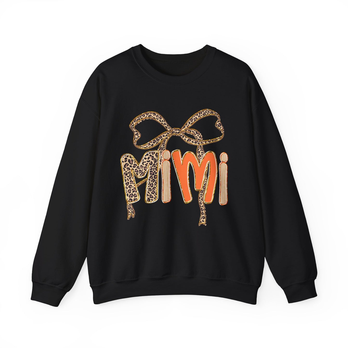 Mimi Leopard Print Sweatshirt, Cozy Crewneck for Grandmothers, Personalized Gift, Comfortable Casual Wear, Birthday Gift, Family Gatherings