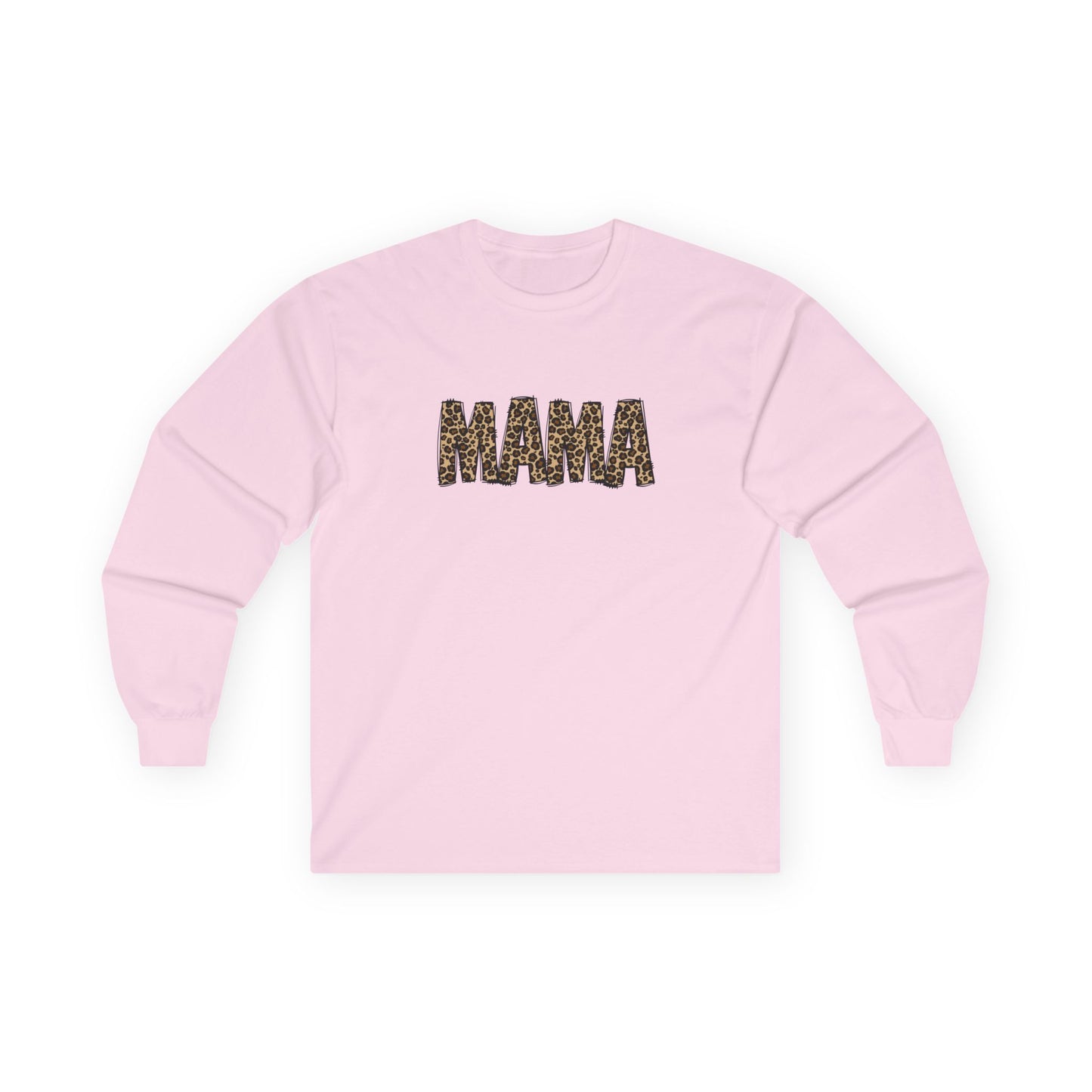 Mama Leopard Print Long Sleeve Tee