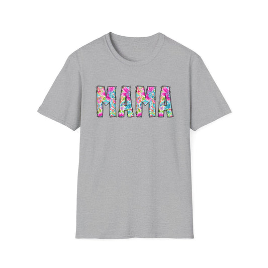 Mama Floral T-Shirt — Colorful Tropical Mom Tee for Mother’s Day