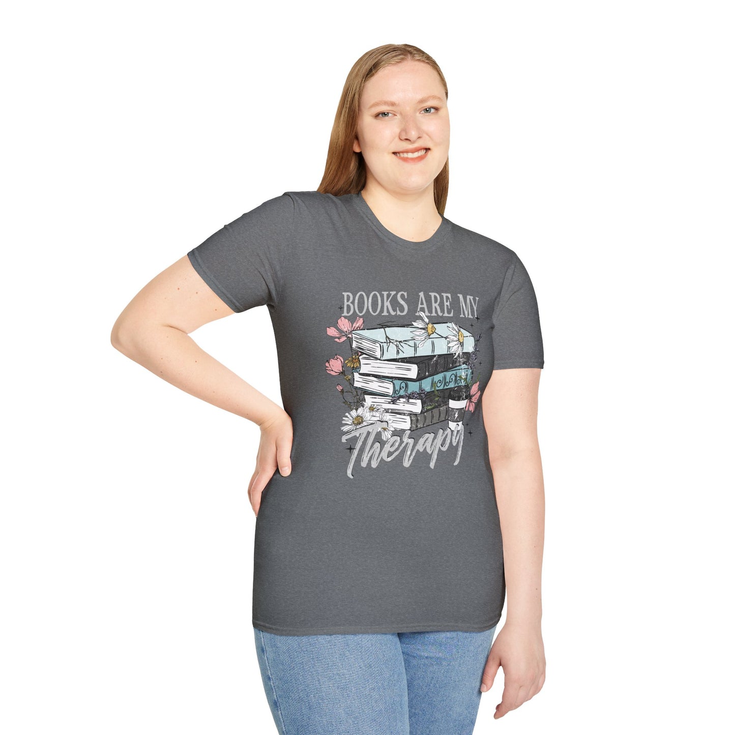 Books Are My Therapy T-Shirt, Cozy Book Lover Tee, Gift for Readers, Relaxed Fit Unisex Shirt, Literary Apparel, Perfect for Book [...]