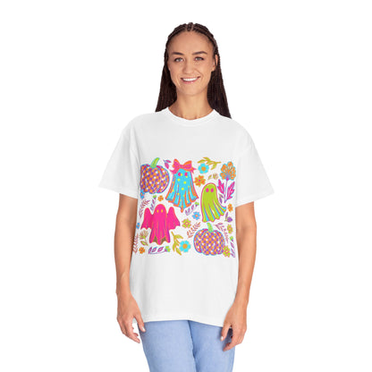 Colorful Halloween T-Shirt, Unisex Spooky Tee, Ghost & Pumpkin Design, Fall Festival Wear, Halloween Costume Alternative, Gift for [...]