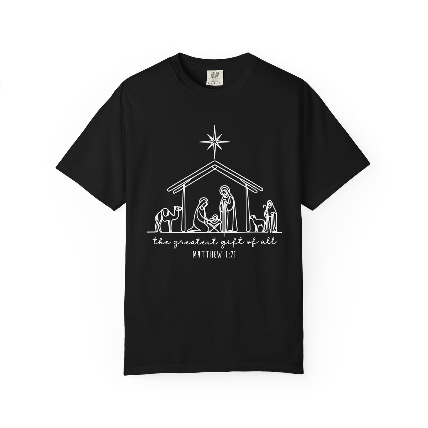 Unisex Christmas Nativity T-Shirt, Holiday Gift, Religious Tee, Inspirational Shirt, Scripture Shirt