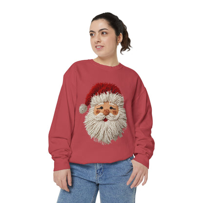 Santa Face Garment-Dyed Sweatshirt Comfort Colors