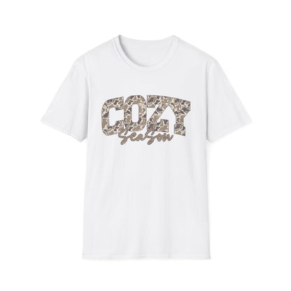 Cozy Season Camo GIldan Softstyle T-Shirt