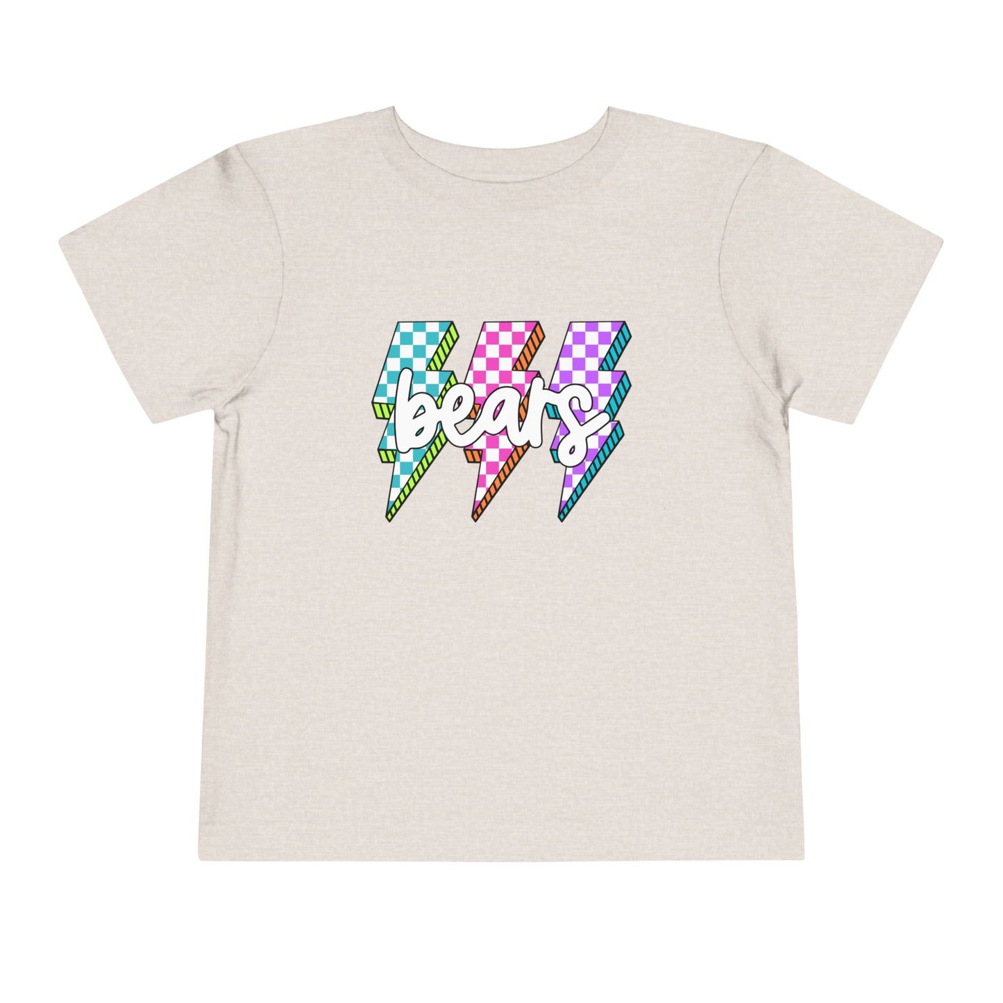Colorful Lightning Bears Toddler Tee, Kids Graphic Tee, Fun Casual Shirt, Birthday Gift for Toddlers, Summer Outfit, Playful Apparel