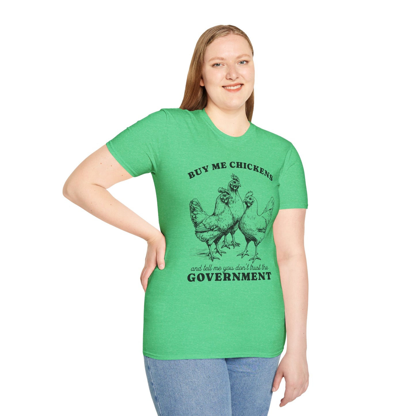 Funny Chicken Government T-Shirt, Humorous Tee, Gift for Chicken Lovers, Farm Animal Humor, Unique Graphic Shirt