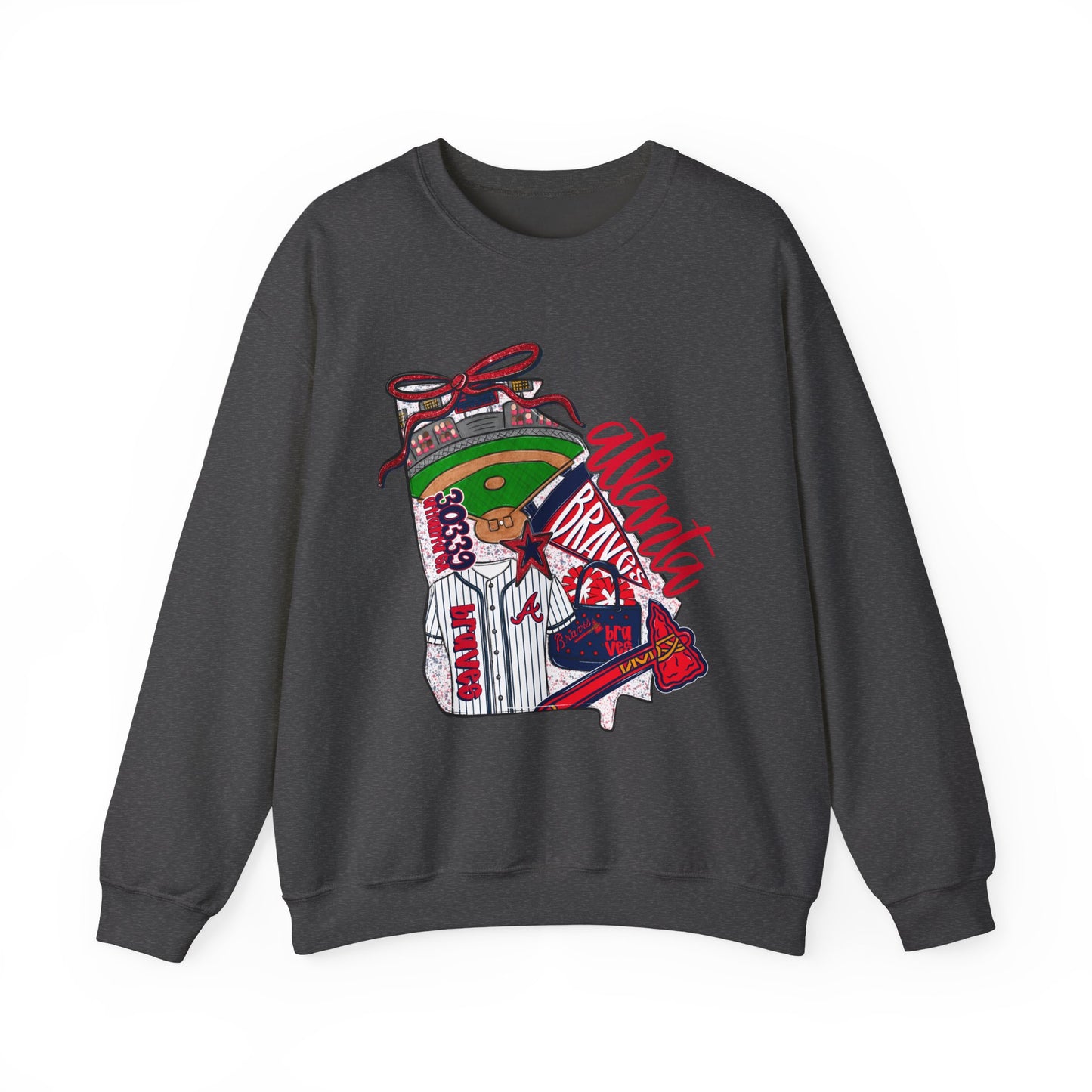 Atlanta Braves Unisex Crewneck Sweatshirt, Baseball Fan Gift, Sports Apparel, Cozy Outfit, Casual Wear