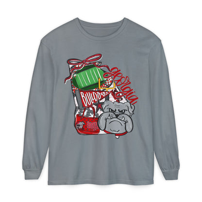 Garment-Dyed Long Sleeve T-Shirt with Bulldog Design | Casual Wear, Bulldog Lovers Gift, Unique Graphic Tee, Dog-Themed Apparel, [...]