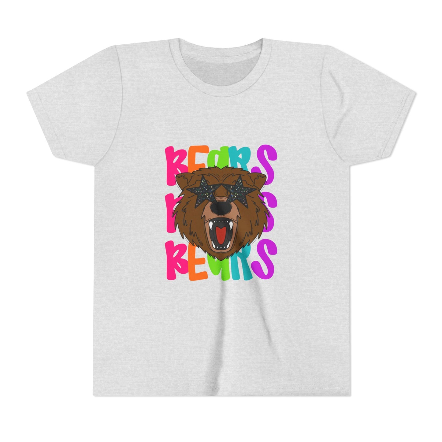 Funny Bear Graphic Youth Tee, Gift for Kids, Birthday Shirt, Summer Outfit, Animal Lover's Apparel, Trendy Youth Fashion