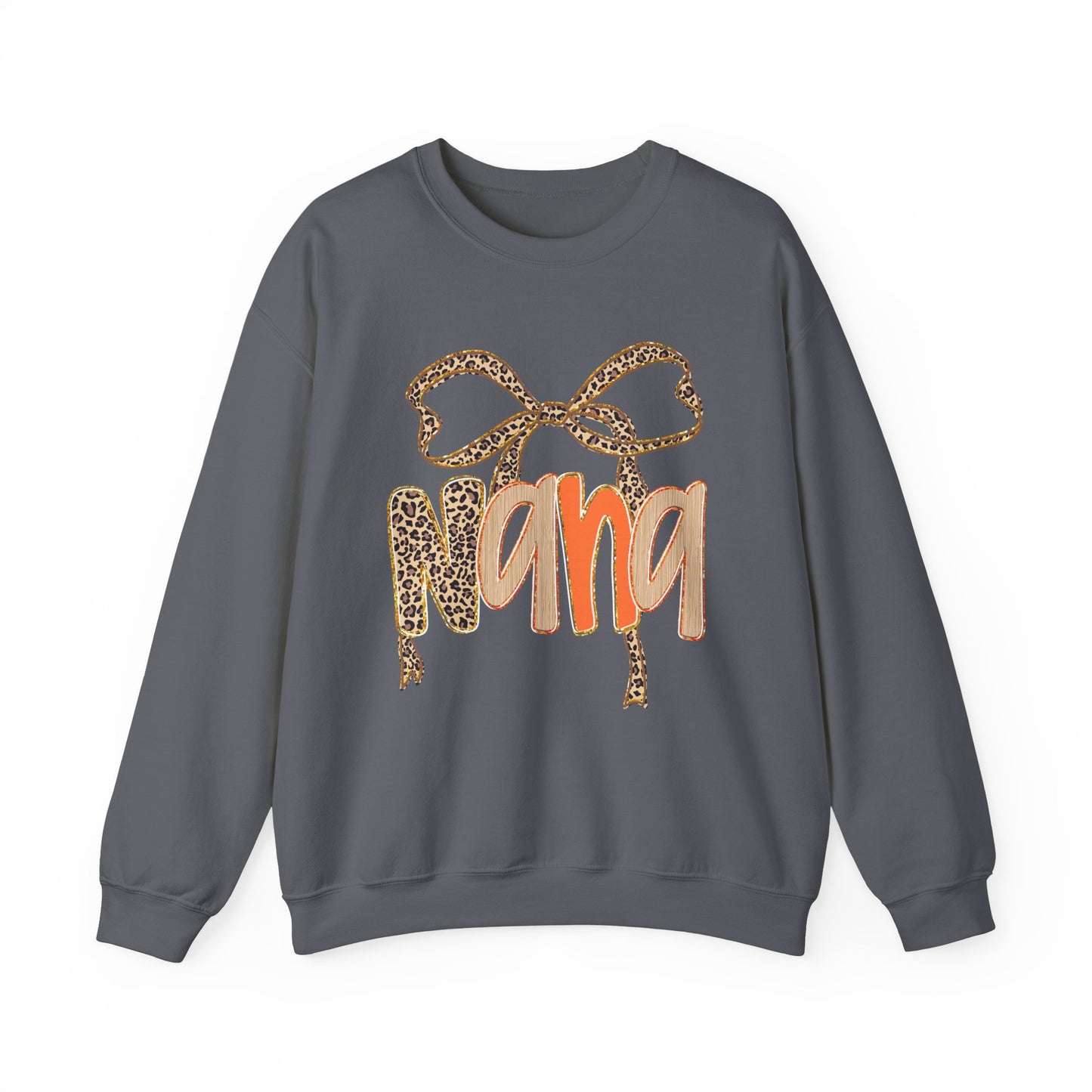 Leopard Print Nana Crewneck Sweatshirt, Cozy Gift for Grandmothers, Perfect for Birthdays, Mother's Day, Family Gatherings, Casual Wear