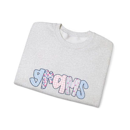Grams Pink & Blue Floral Crewneck