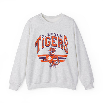 Clemson Tigers Crewneck Sweatshirt, Comfortable College Apparel, Unisex Sweatshirt, Sports Fan Gear, Game Day Outfit, Classic Sweatshirt