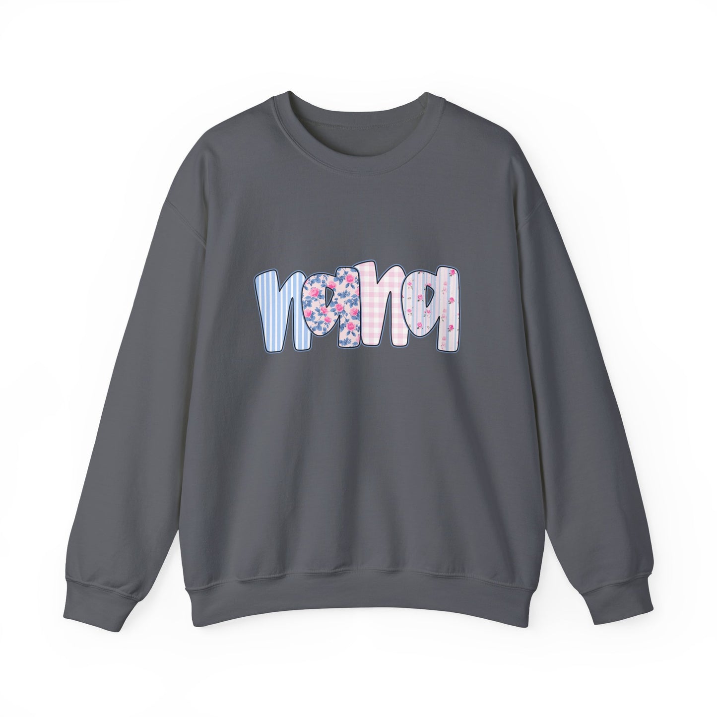 Nana Pink & Blue Floral Crew Neck