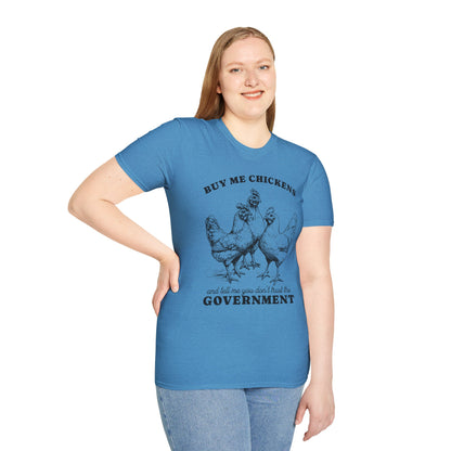 Funny Chicken Government T-Shirt, Humorous Tee, Gift for Chicken Lovers, Farm Animal Humor, Unique Graphic Shirt