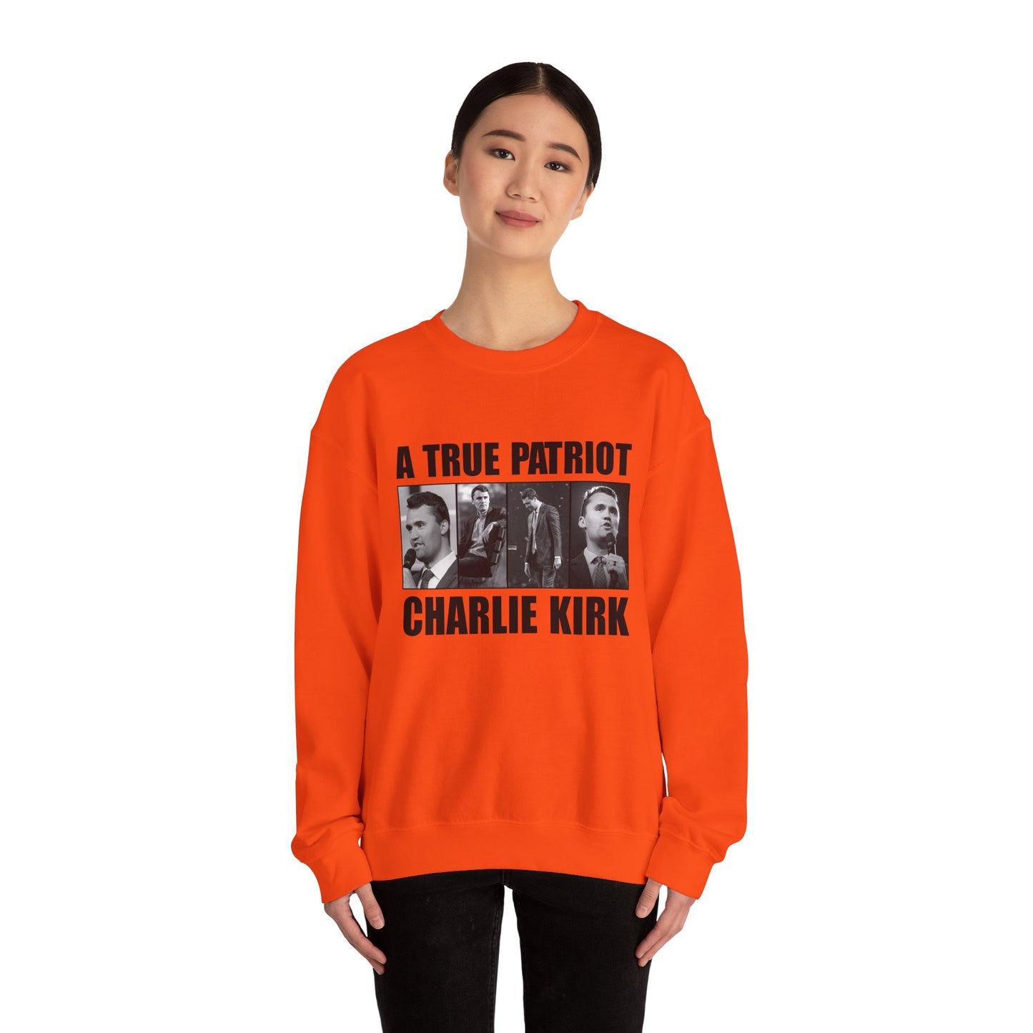 Unisex Heavy Blend™ Crewneck Sweatshirt - A True Patriot Charlie Kirk Sweatshirt, Cozy Gift for Patriots, Political Statement, [...]