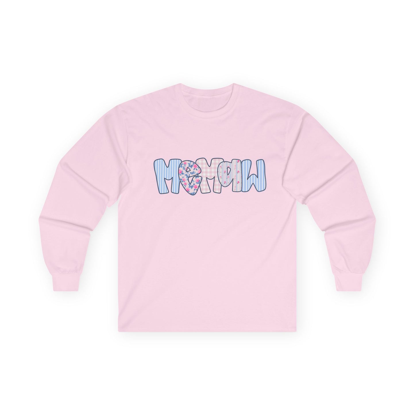 Memaw Pink & Blue Floral Long Sleeve