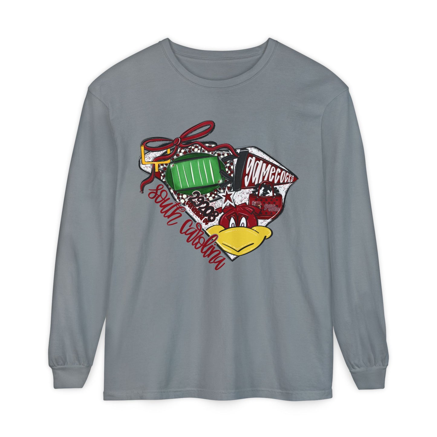 South Carolina Game Day Long Sleeve T-Shirt, Unisex Casual Tee, Football Fan Apparel, Sports Event Clothing, Holiday Gift
