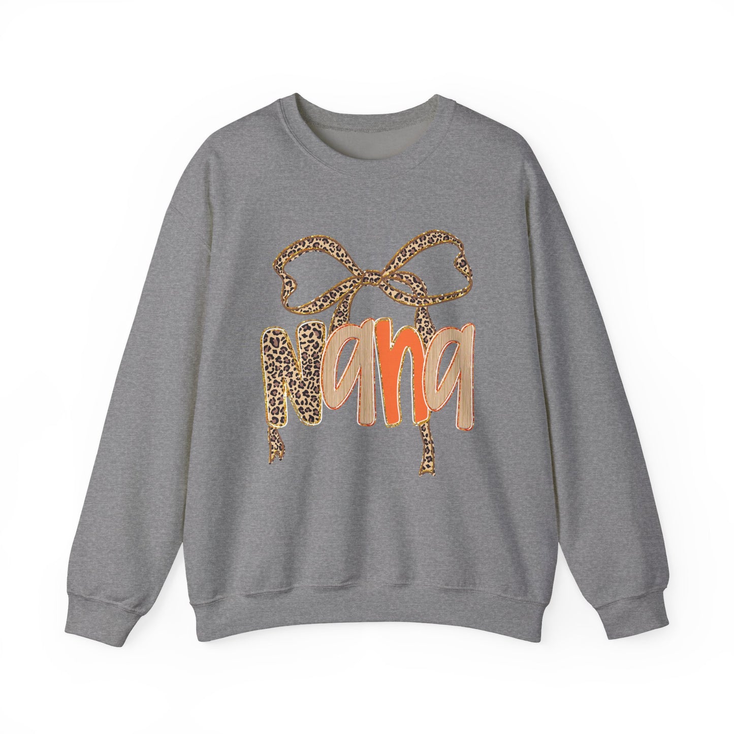 Leopard Print Nana Crewneck Sweatshirt, Cozy Gift for Grandmothers, Perfect for Birthdays, Mother's Day, Family Gatherings, Casual Wear