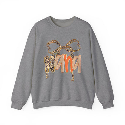 Leopard Print Nana Crewneck Sweatshirt, Cozy Gift for Grandmothers, Perfect for Birthdays, Mother's Day, Family Gatherings, Casual Wear