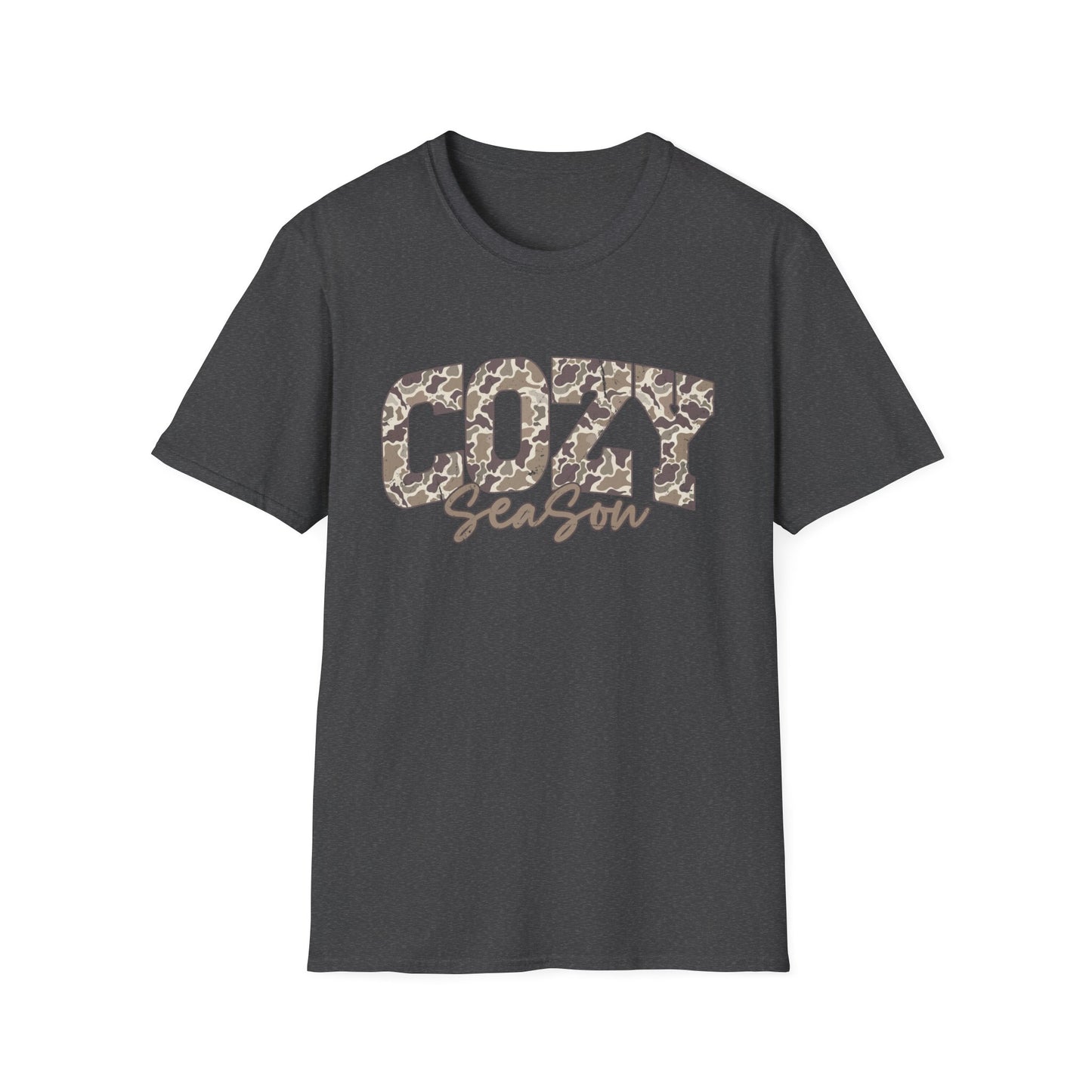 Cozy Season Camo GIldan Softstyle T-Shirt