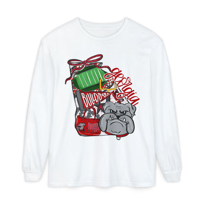 Garment-Dyed Long Sleeve T-Shirt with Bulldog Design | Casual Wear, Bulldog Lovers Gift, Unique Graphic Tee, Dog-Themed Apparel, [...]