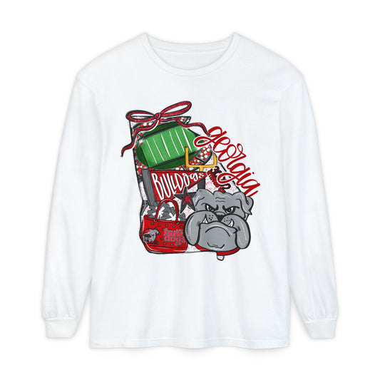 Garment-Dyed Long Sleeve T-Shirt with Bulldog Design | Casual Wear, Bulldog Lovers Gift, Unique Graphic Tee, Dog-Themed Apparel, [...]
