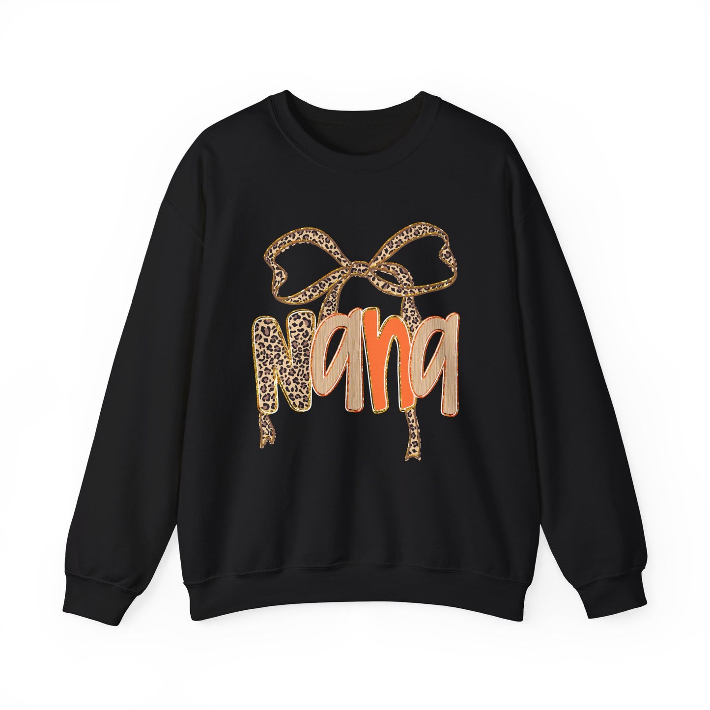 Leopard Print Nana Crewneck Sweatshirt, Cozy Gift for Grandmothers, Perfect for Birthdays, Mother's Day, Family Gatherings, Casual Wear