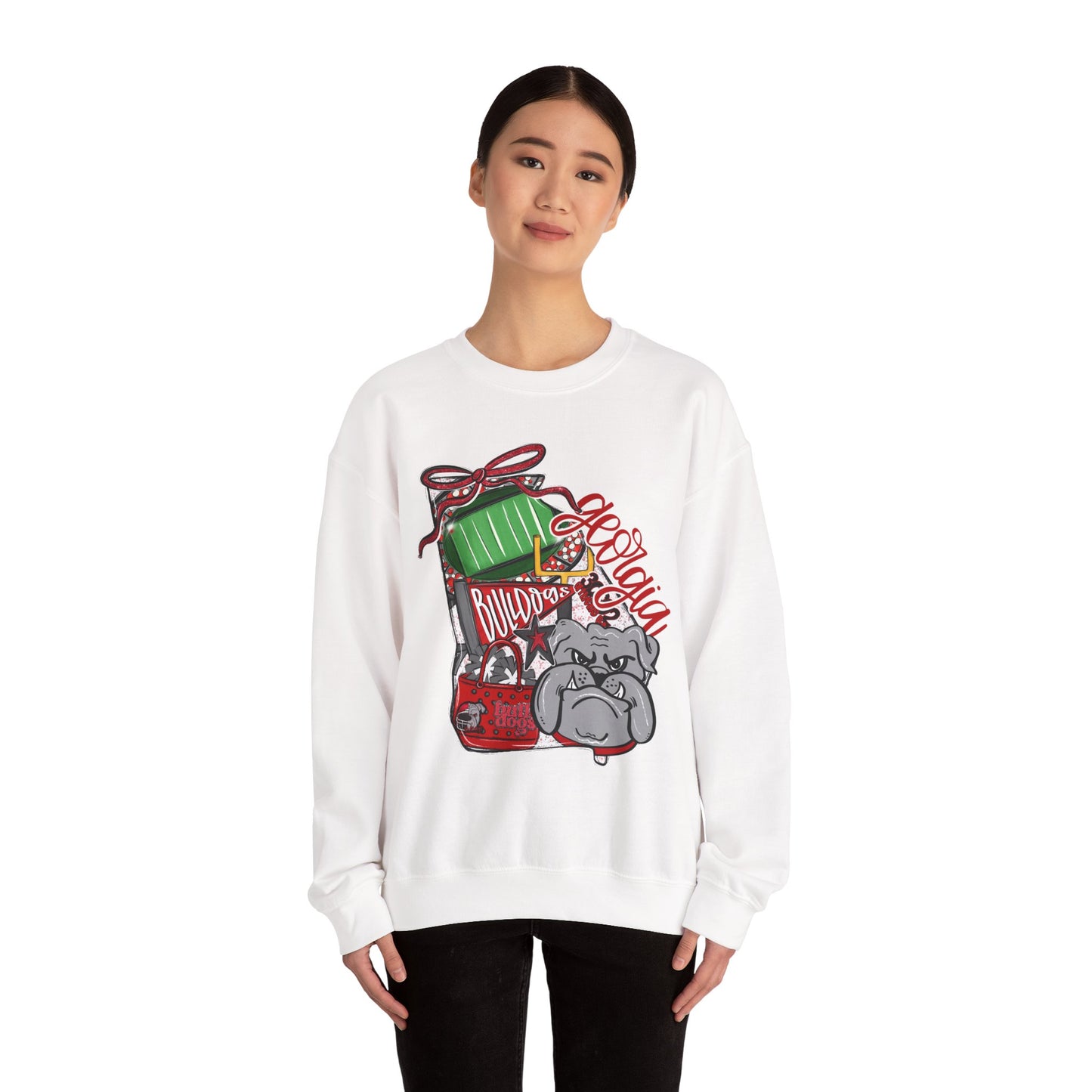 Cozy Dog-Themed Sweatshirt, Perfect for Pet Lovers, Gift for Dog Owners, Holiday Apparel, Cute Casual Wear, Georgia Bulldogs Merchandise