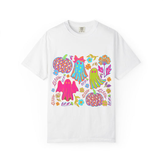 Colorful Halloween T-Shirt, Unisex Spooky Tee, Ghost & Pumpkin Design, Fall Festival Wear, Halloween Costume Alternative, Gift for [...]