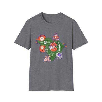 Clemson Pride Unisex Softstyle T-Shirt, Sports Fan Tee, South Carolina Apparel, Game Day Shirt, College Alumni Gift, Casual Wear