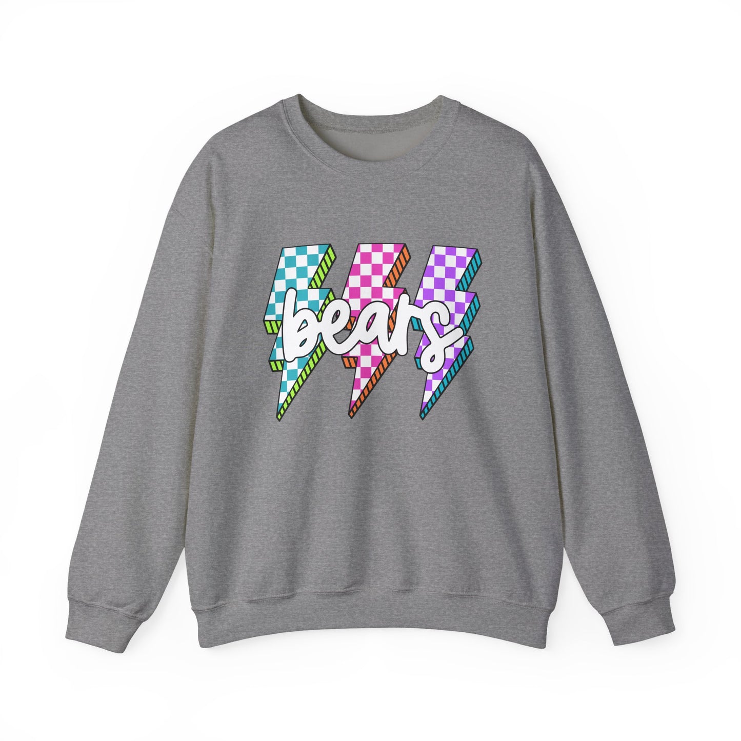 Colorful Bears Crewneck Sweatshirt, Unisex Sweatshirt, Graphic Sweatshirt, Cozy Sweatshirt for Gifts, Casual Wear
