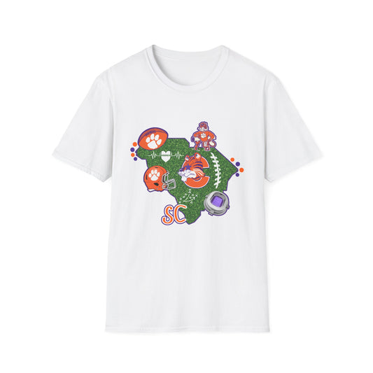 Clemson Pride Unisex Softstyle T-Shirt, Sports Fan Tee, South Carolina Apparel, Game Day Shirt, College Alumni Gift, Casual Wear