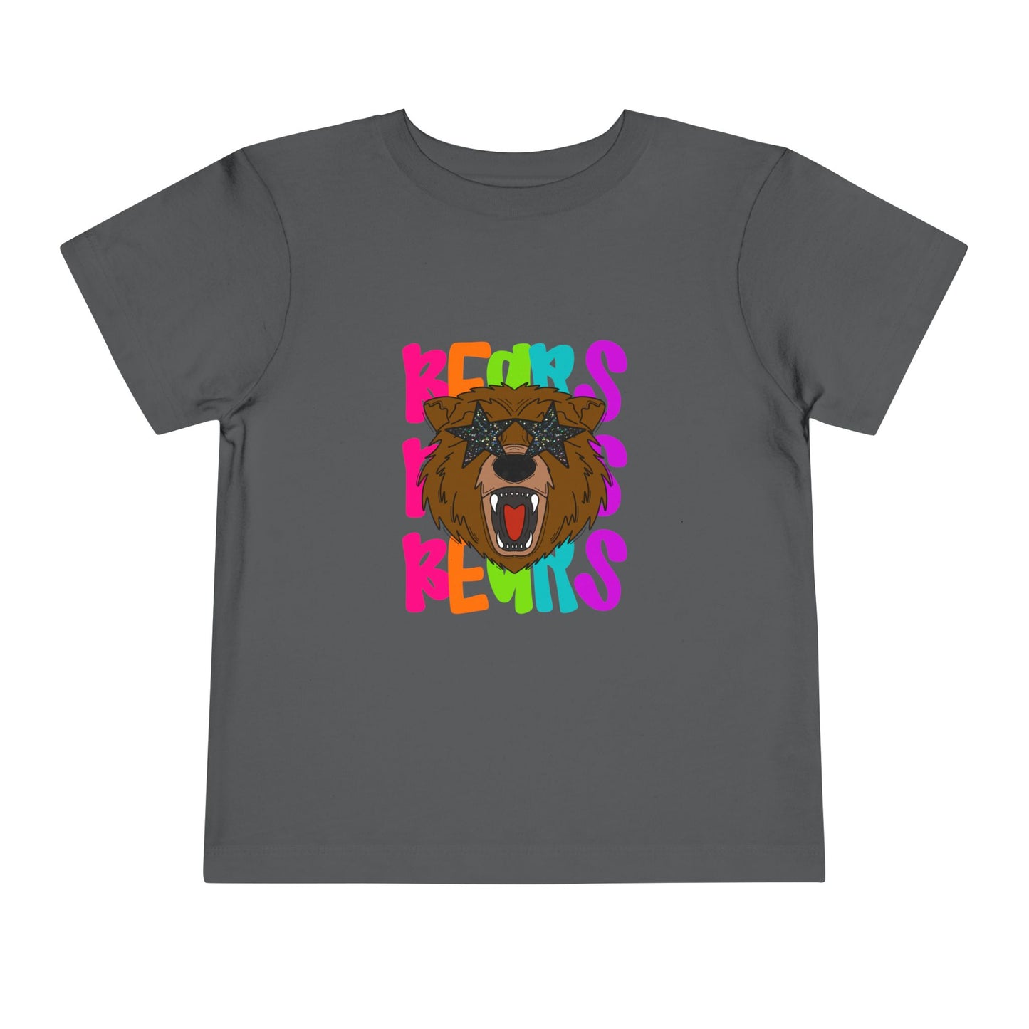 Vibrant Bear Graphic Toddler Tee, Cute Kids Shirt, Fun Summer Outfit, Animal Lover Gift, Playful Toddler Apparel