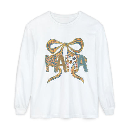 Trendy Long Sleeve T-Shirt for Moms, Cozy Feminine Tee, Gift for Mother's Day, Cute Everyday Wear, Mama Shirt
