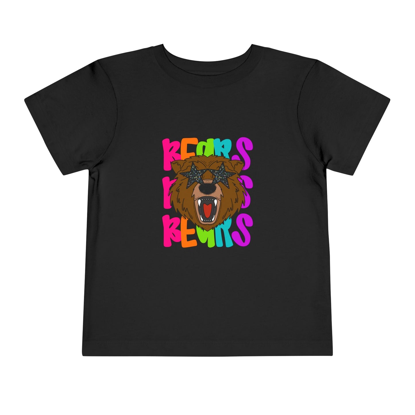 Vibrant Bear Graphic Toddler Tee, Cute Kids Shirt, Fun Summer Outfit, Animal Lover Gift, Playful Toddler Apparel
