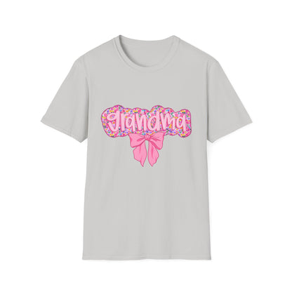Grandma Floral Graphic T-Shirt | Gift for Grandma | Softstyle Tee for Family Celebrations, Mother's Day Gift, Casual Wear