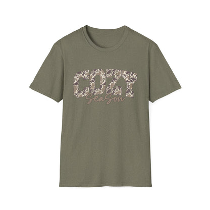 Cozy Season Camo GIldan Softstyle T-Shirt