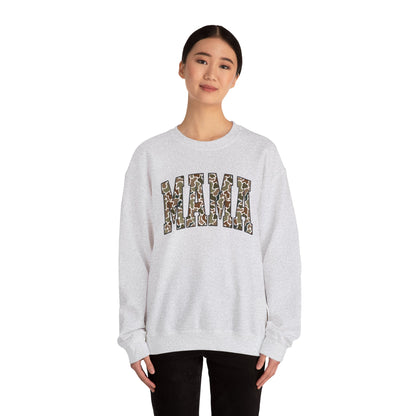 Mama Camouflage Crewneck Sweatshirt | Perfect Gift for Moms, Casual Wear, Comfortable Layering, Mother’s Day, Birthday