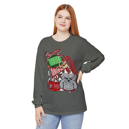 Garment-Dyed Long Sleeve T-Shirt with Bulldog Design | Casual Wear, Bulldog Lovers Gift, Unique Graphic Tee, Dog-Themed Apparel, [...]