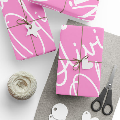 Pink Custom Wrapping Paper
