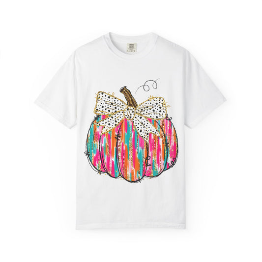 Colorful Pumpkin Graphic T-Shirt for Fall, Casual Autumn Tee, Halloween Shirt, Thanksgiving Outfit, Gift for Her