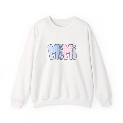 Mimi Pink & Blue Floral Crewneck