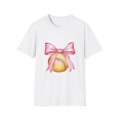 Pink Ribbon Baseball T-Shirt for Softball Lovers, Support Breast Cancer Awareness, Gift for Coaches and Players, Casual Wear