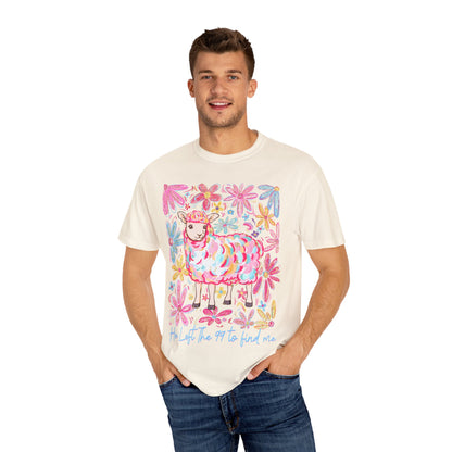 Whimsical Floral Sheep T-Shirt – Soft Unisex Tee, Perfect for Nature Lovers, Easter, Spring Celebrations, Gift for Her, Casual Wear