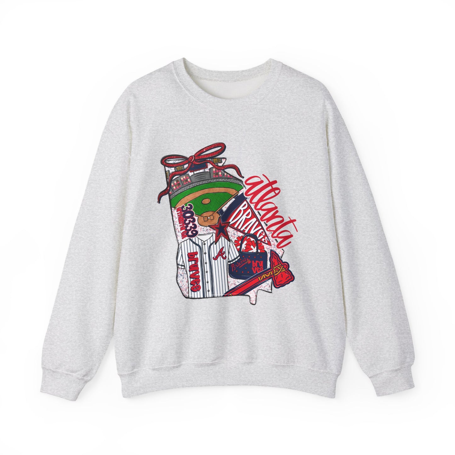 Atlanta Braves Unisex Crewneck Sweatshirt, Baseball Fan Gift, Sports Apparel, Cozy Outfit, Casual Wear
