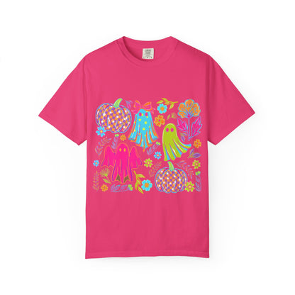 Colorful Halloween T-Shirt, Unisex Spooky Tee, Ghost & Pumpkin Design, Fall Festival Wear, Halloween Costume Alternative, Gift for [...]