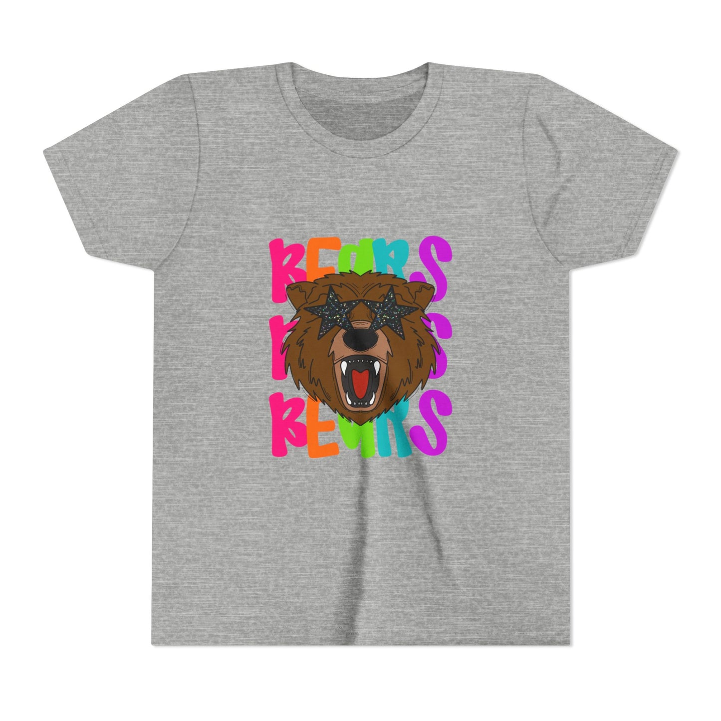 Funny Bear Graphic Youth Tee, Gift for Kids, Birthday Shirt, Summer Outfit, Animal Lover's Apparel, Trendy Youth Fashion