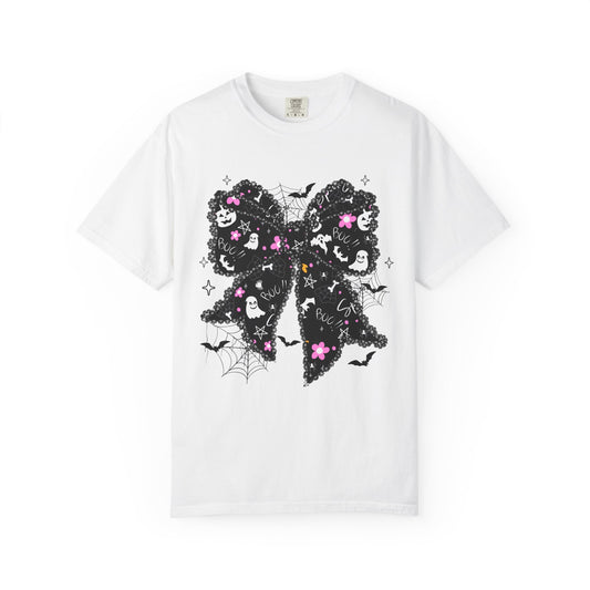 Black Ghost & Bats Bow T-Shirt
